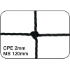Filets de handball cablés 2mm maille simple 120mm (la paire)