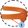 Cercle à déclenchement de basket, double tube (l'unité)