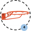 Panier de basket fixe sur platine avec plance transparente 140x140mm (l'unité)