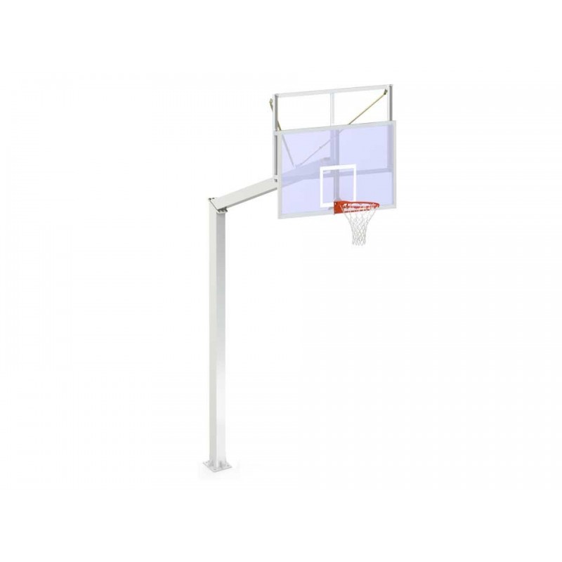 Panier de basket fixe sur platine avec plance transparente 140x140mm (l'unité)