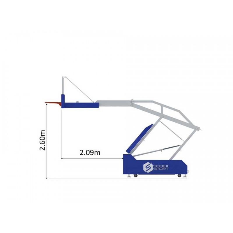 Panier de basket intérieur mobile pliable 2 positions Basic