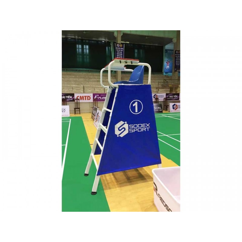 Chaise d'arbitre de badminton Premium en aluminium avec roues