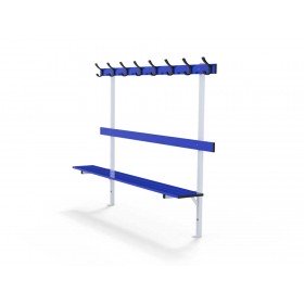 Banc mural avec dossier et porte-manteaux