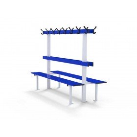 Banc central avec dossier et porte-manteaux