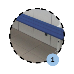 Banc central avec dossier et porte-patères (prix au mètre linéaire)