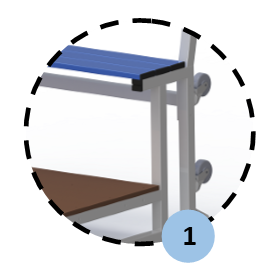 Escalier pour tribune 2 rangs