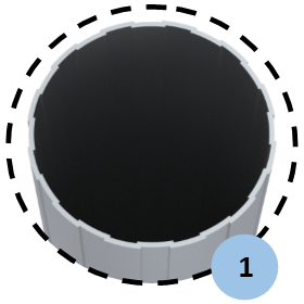 Lot de 2 fourreaux en aluminium avec couvercle pour poteaux ronds 90mm