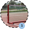 Poteaux de mini tennis 4m en aluminium (sans filet)