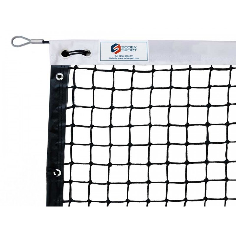 Filet de tennis 3mm maille simple, bandes sur le pourtour (avec régulateur)