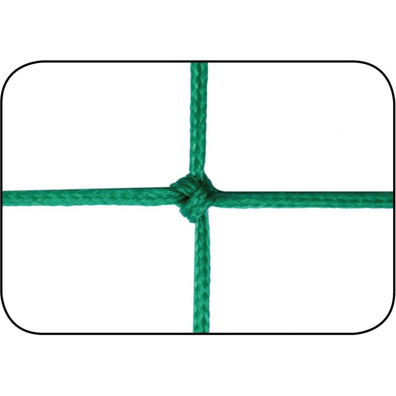 Filets de football à 11 tressé 4mm maille simple 145mm forme trapézoïdale (la paire)