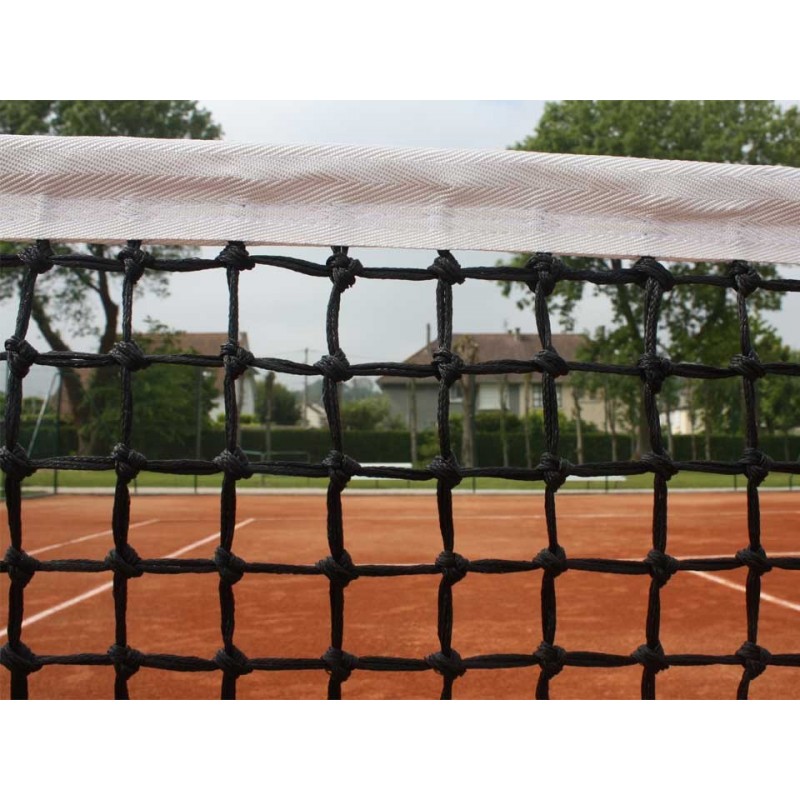 Filet de tennis 3mm 6 mailles doubles, bandes sur le pourtour (avec régulateur)