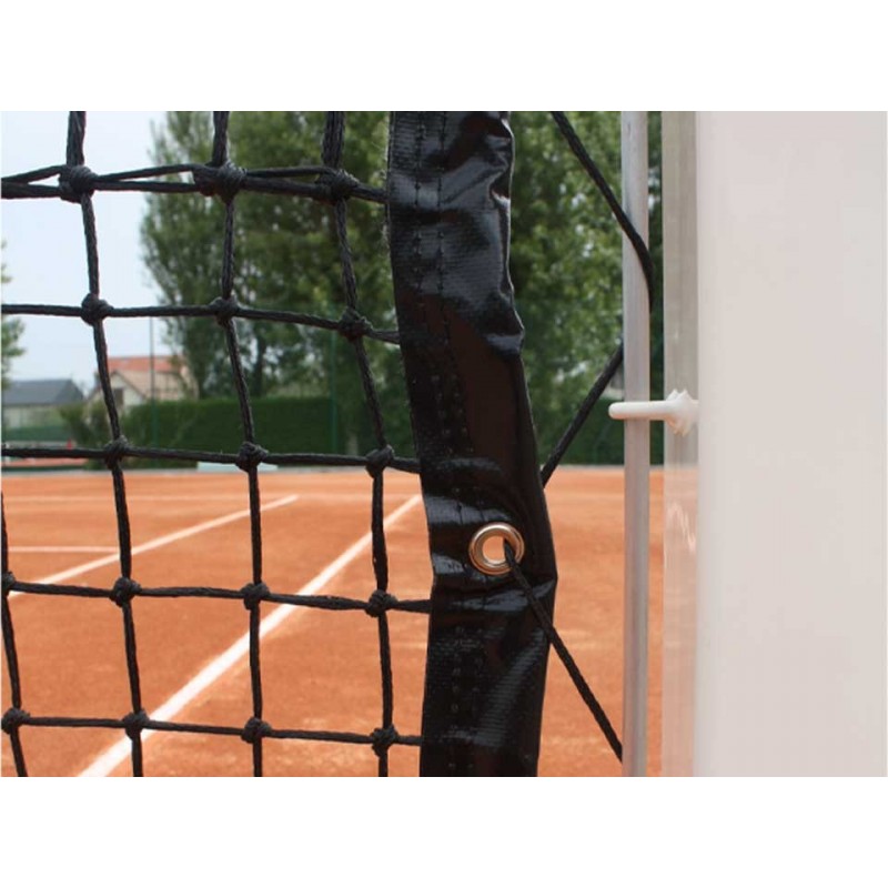 Filet de tennis 3mm 6 mailles doubles, bandes sur le pourtour (avec régulateur)