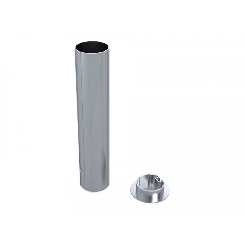 Lot de 2 fourreaux aluminium pour poteaux ronds 90mm
