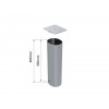 Lot de 2 fourreaux aluminium avec couvercle PVC pour poteaux ovoïdes 120x100mm