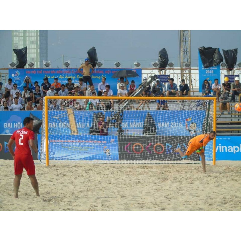Buts De Beach Soccer En Aluminium Livr s Avec Ancrages Au Sol Et Oreilles
