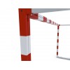 Buts de handball Premium repliables de compétition avec arceaux et glissière pour fixation du filet, en aluminium (la paire)